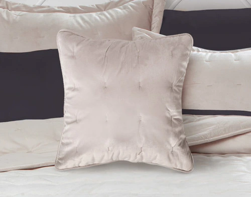 Housse de coussin carrée en velours Lennox Bronze - SOLDE FINALE