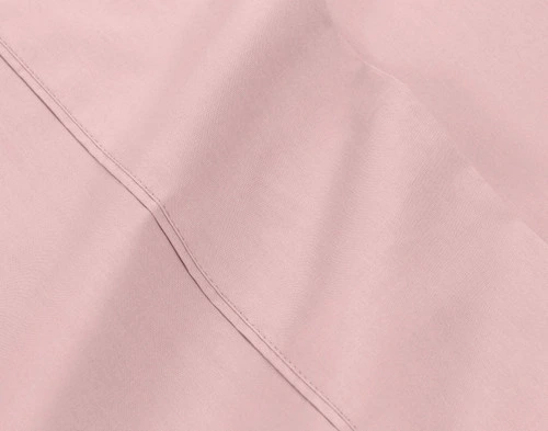 Bordure ourlée sur le plat drap pour notre Coton Percale drap ensemble  en Lilas.