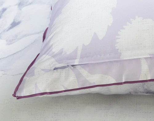 Close-up of the reverse on our Divine Pillow Sham to show its rear zipper enclosure.