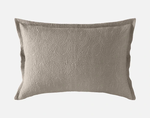 Front view of our Brava Pillow Sham sitting against a solid white background.