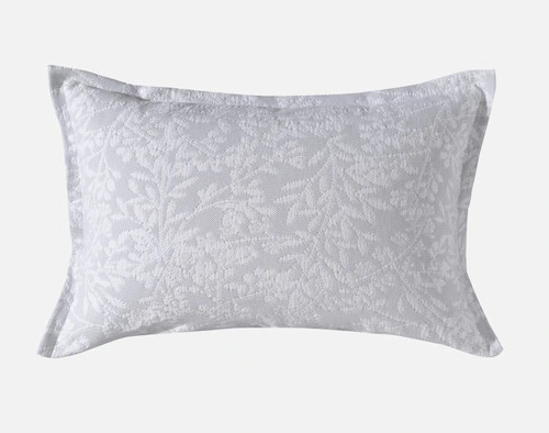 Front view of our Tavira Pillow Sham sitting against a solid white background.