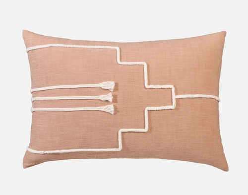 Front view of our Canyonlands Pillow Sham to show its cotton chenille appliqué design.