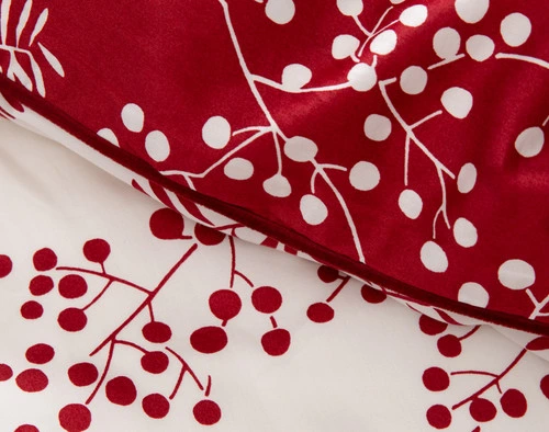 Close-up of the branching berries on the surface and reverse of our Hayberry Duvet Cover.