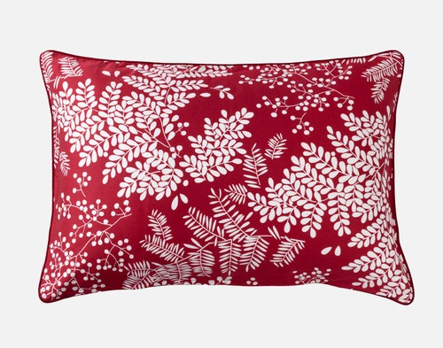 Reverse view of our Hayberry Pillow Sham sitting on a solid white background.