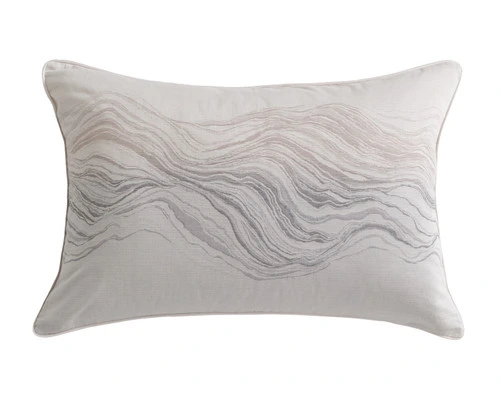 Front view of our Striation Pillow Sham sitting on a solid white background.