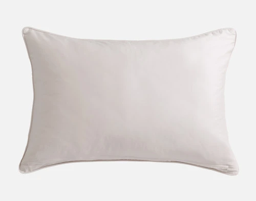 Reverse view of our Striation Pillow Sham sitting on a solid white background.