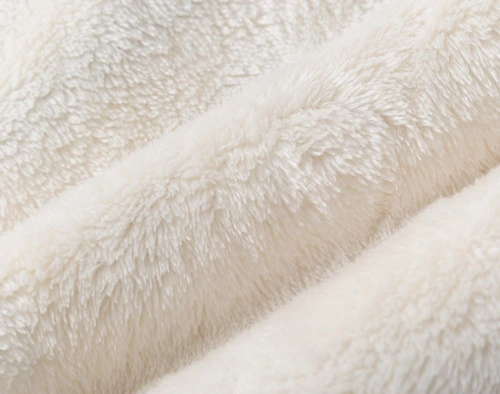 Close-up of the smooth fleece-y backing on the reverse of our Natural Southwest Throw.