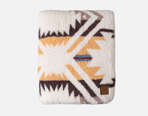 Our Natural Southwest Throw folded into a tidy square.