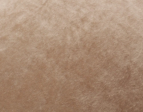 Close-up of the smooth backing on our Ripple Boucle Square Cushion in Truffle.