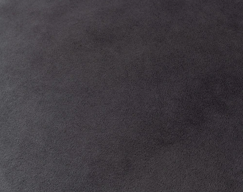 Close-up of the smooth backing on our Ripple Boucle Square Cushion in Soot.