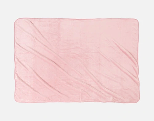 Top view of the throw blanket for our Travel Mate Set in Blush.