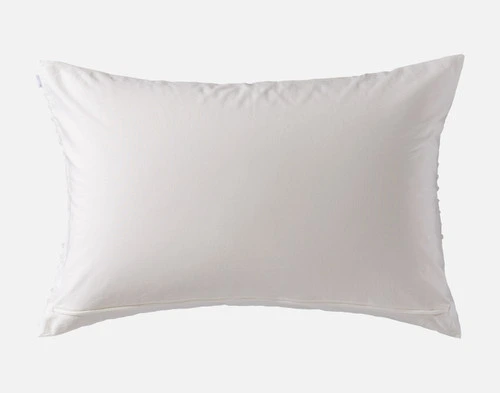 Reverse view of our Caro Pillow Sham to show its smooth percale backing.