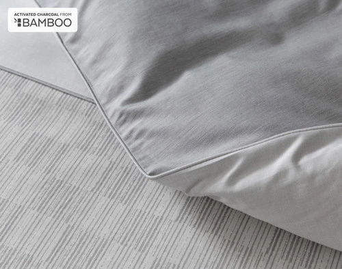 Close-up of the folded edge on our Marco Duvet Cover to show its darker reverse.