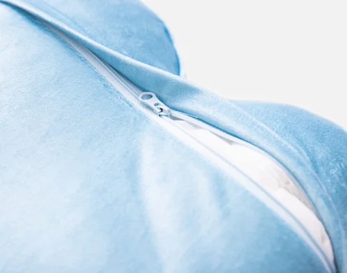 Reverse view of the solid backing on our Love Bug Candy Heart Cushion.