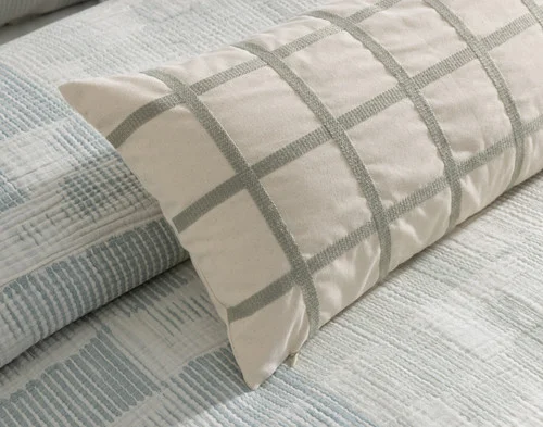 Angled view of our Palette Boudoir Pillow Cover.