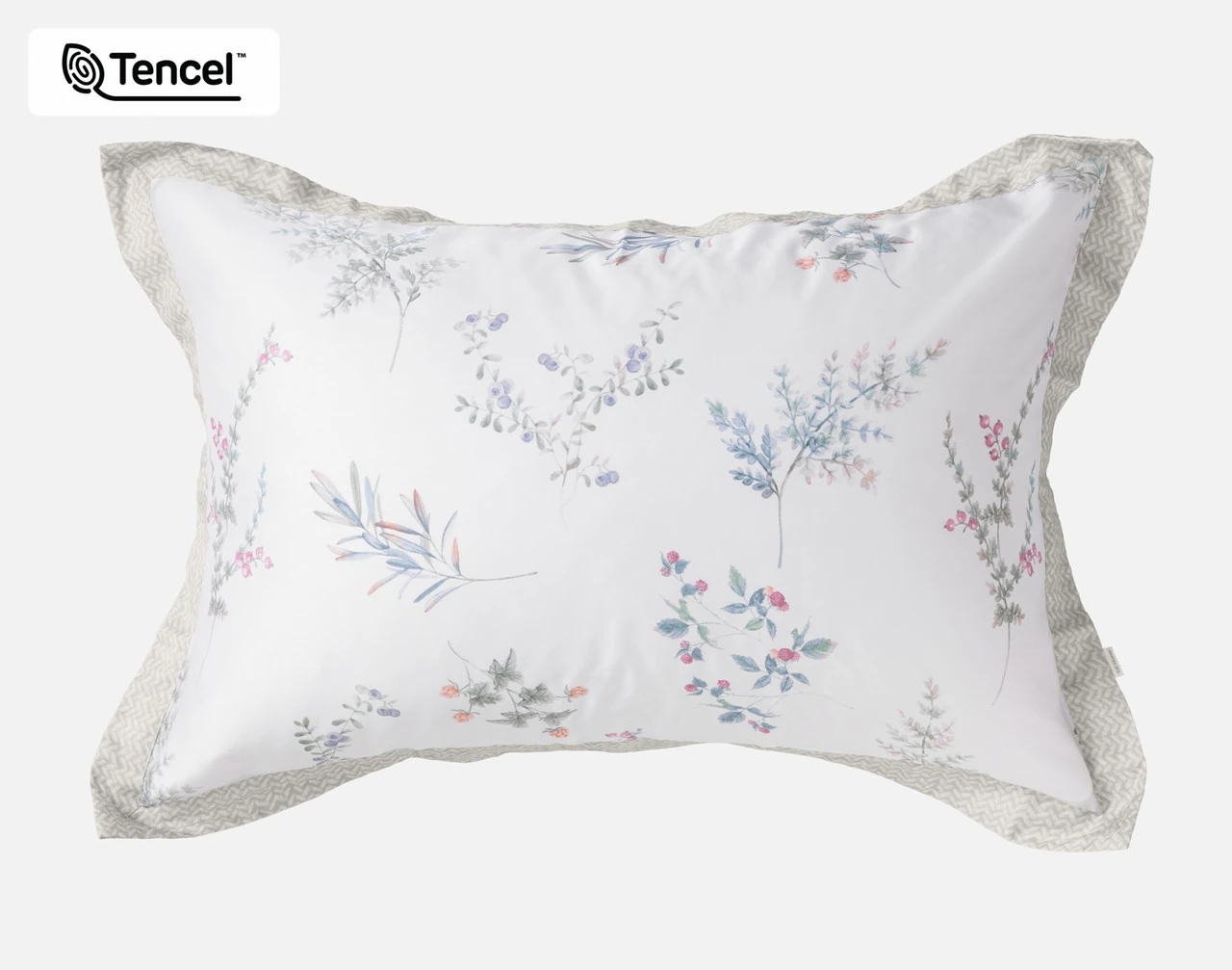 Front view of our Annika Pillow Sham against a white background.