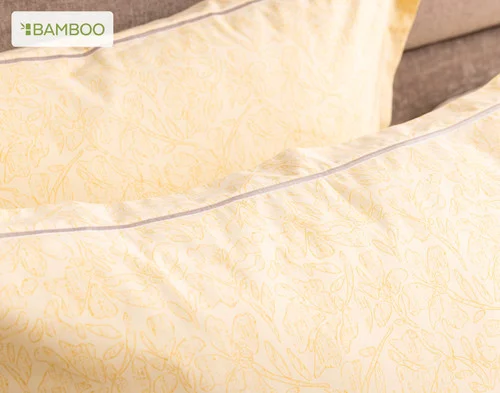 Our Oriana Euro Shams at the head of a bed.