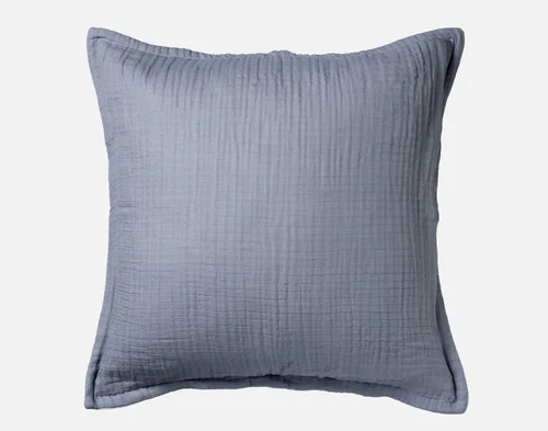 The front side of our Bamboo Gauze Euro Sham in Seaside against a white background.