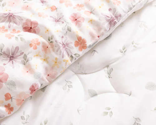 The folded surface of our Poppy Kids' Bamboo Cotton Comforter Set showing the reverse side.