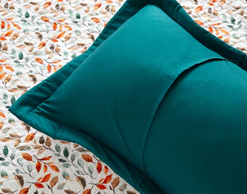 Reverse view of the envelope enclosure on our Autumn Drift Coverlet Set.