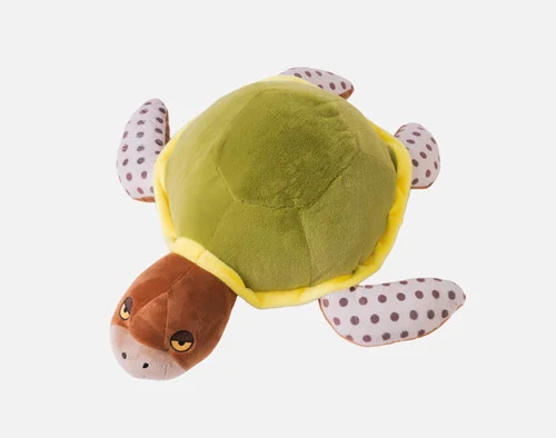 Our Dotty Turtle Cushion against a white background.