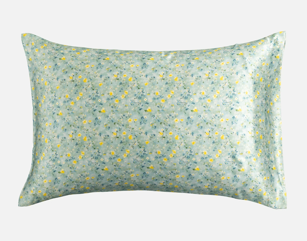 Our Mulberry Silk Pillowcase in Cadence sitting against a solid white background.