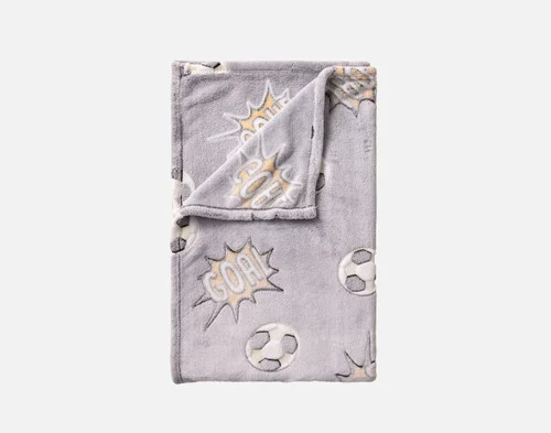 Our Kickoff Glow In The Dark Throw folded into a rectangle.