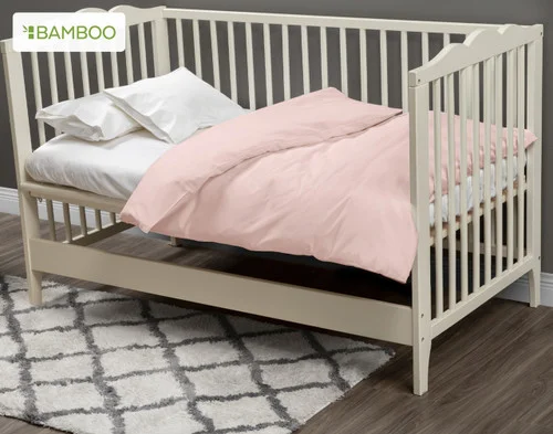 Crib-Sized Bamboo Cotton Bedding Bundle - Petal