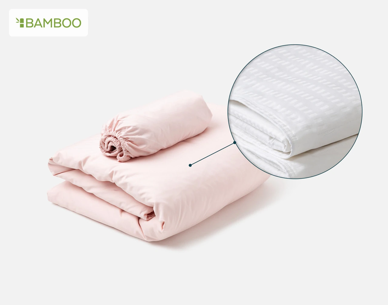 Crib-Sized Bamboo Cotton Bedding Bundle - Petal
