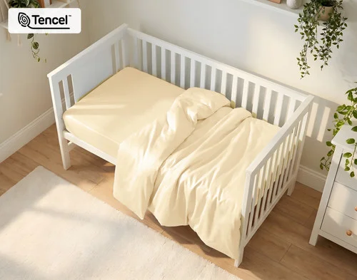 Crib-Sized TENCEL™ Modal Bedding Bundle - Cornsilk