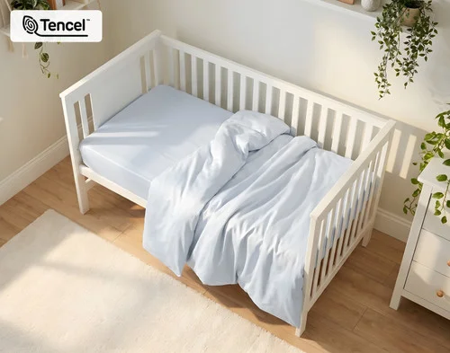 Crib-Sized TENCEL™ Lyocell Bedding Bundle - Blue Chalk