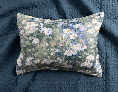Top view of the coordinating pillow sham from our Winslow Coverlet Set.