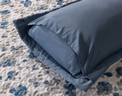 Reverse view of the envelope enclosure on a pillow sham from our Blaire Coverlet Set.