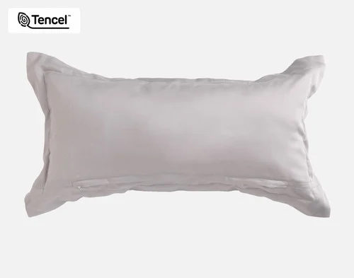 Reverse view of our Sterling Boudoir Pillow Cover against a white background.