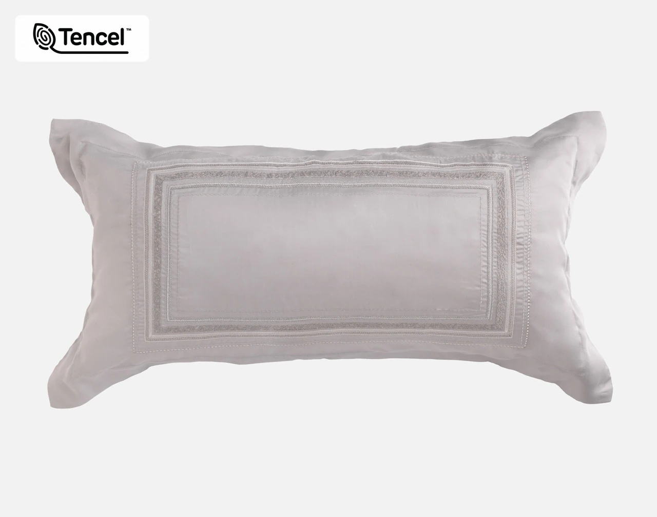 Front view of our Sterling Boudoir Pillow Cover against a white background.