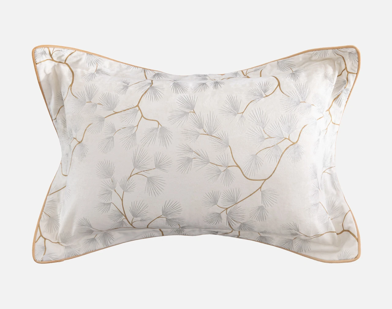The front side of our Silverbough Pillow Sham against a white background.