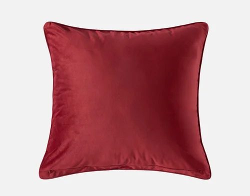 Reverse view of the smooth backing on our Noelle Wreath Velvet Euro Sham.