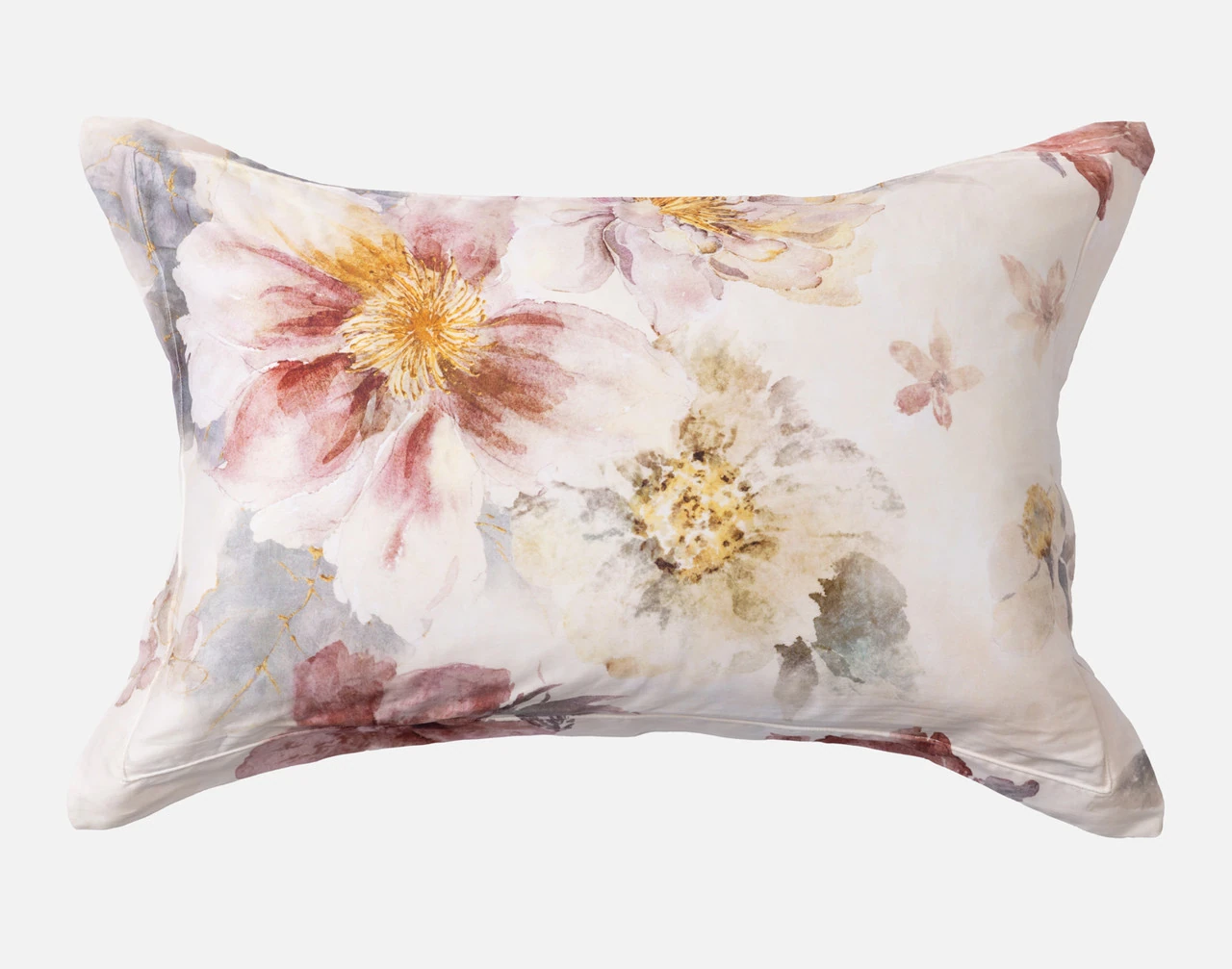 Front view of our Solenna Pillow Sham against a white background.