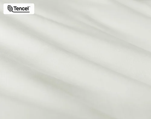 Close-up of the buttery soft surface on our Oyster Eucalyptus Luxe Duvet Cover.