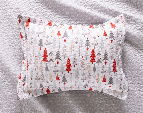 Top view of a pillow sham from our Merryvale Coverlet Set.