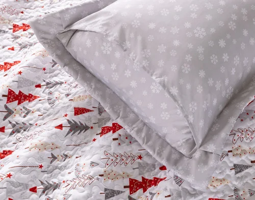 Reverse view of the envelope enclosure of a pillow sham from our Merryvale Coverlet Set.
