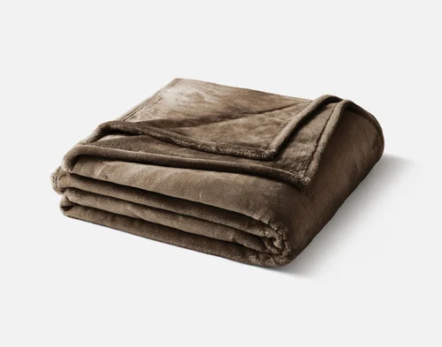 Our Mink Cashmere Touch Blanket folded neatly on a white background.