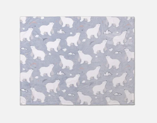 Top view of our Polar Cove Glow in the Dark Throw spread out.