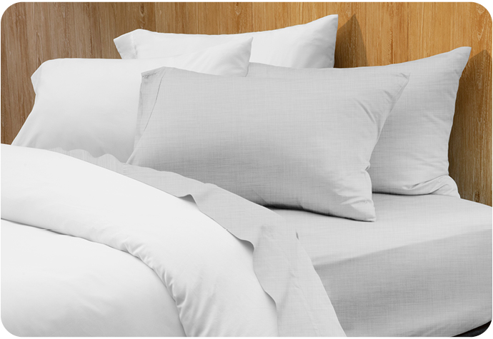 Our light grey Bamboo Cotton Sheet Set with Activated Charcoal is hypoallergenic and soft on skin