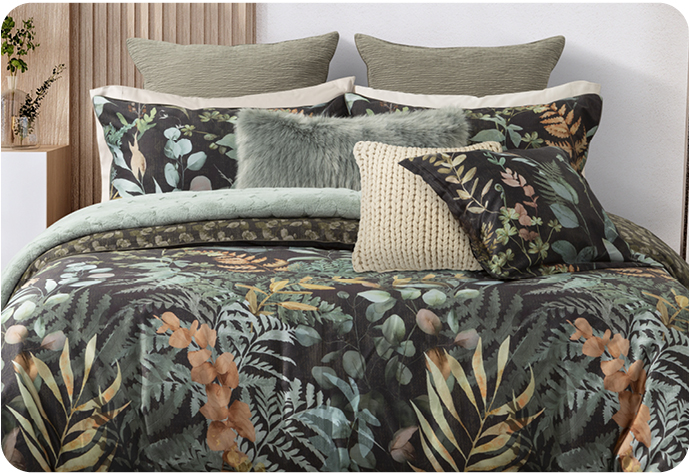 Our Milford Bedding Collection features a botanic design