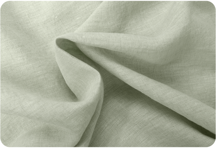 Close-up of the breathable weave on our Vintage Washed European Linen bed sheets.
