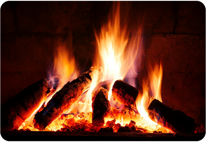 GIF of interiors with qualities associated with the fire element