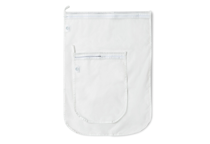 Our Mighty Mesh Laundry Bags shown in sizes small and medium.