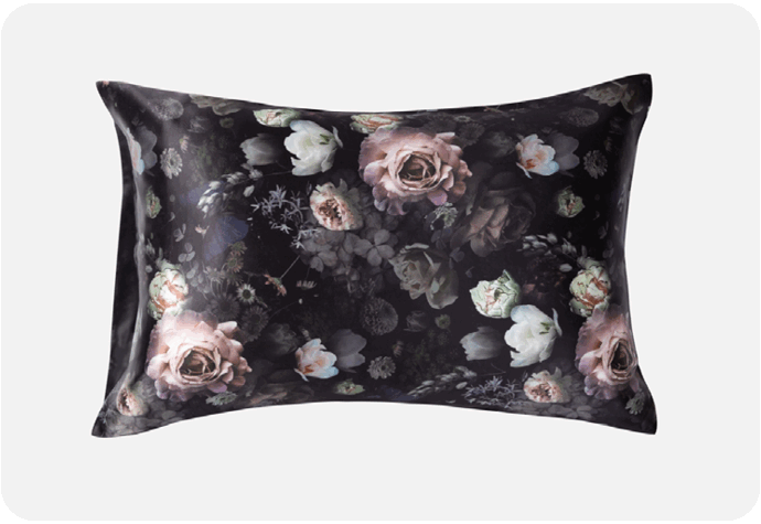 Our Mulberry Silk Pillowcases selection including Persephone, Black Pearl, Blush, Fountain Blue, Lavender, Snow White, Ruby Red, Silver, and Deep Teal